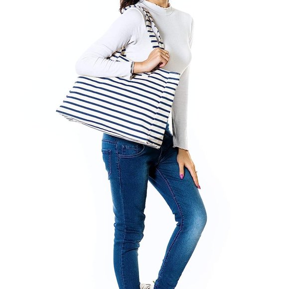 Cotton Canvas Shoulder Bag/Tote Bag For Women, Printed Multipurpose Handbag With - Picture 5 of 6